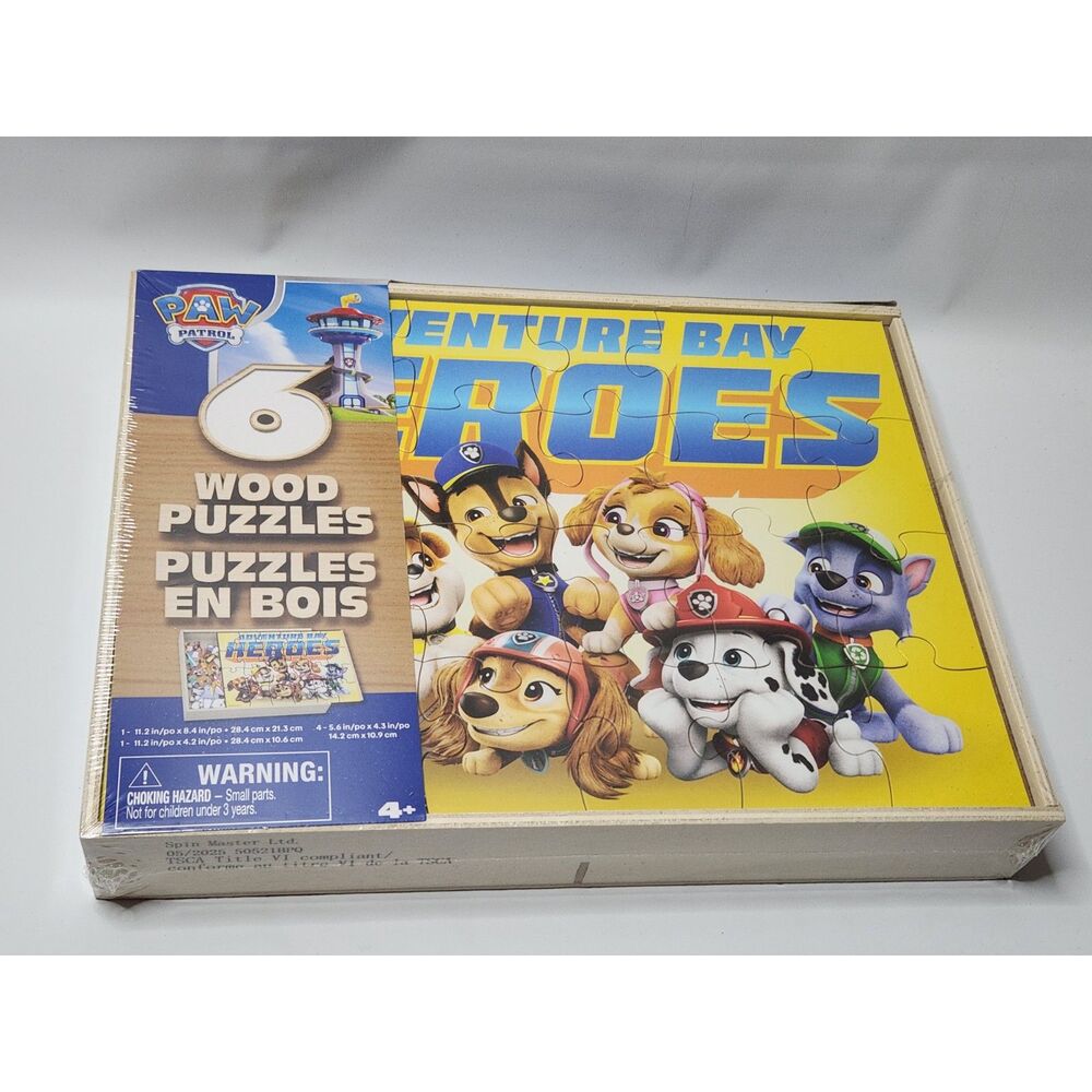 PAW Patrol Wooden Puzzle Set – 6 Puzzles